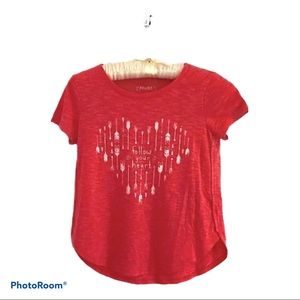 Western Follow your‎ Heart coral pink Arrow Tee 12